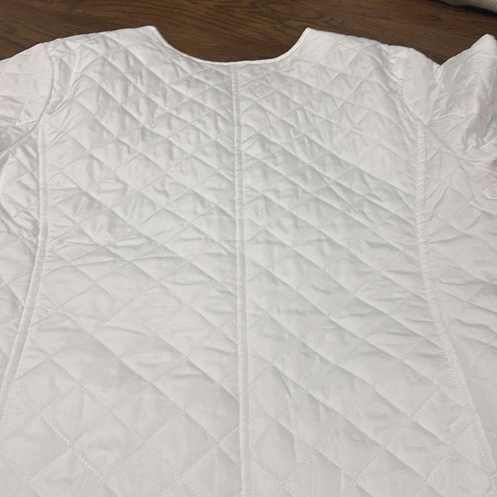 White Quilted Jacket with Buttons by Classic Editions - Picture 11 of 12